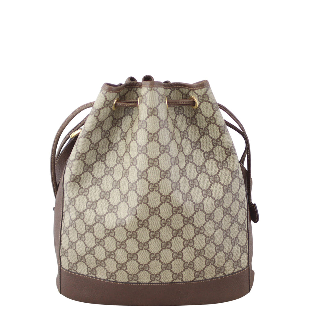 Gucci GG Supreme Drawstring Bucket Bag