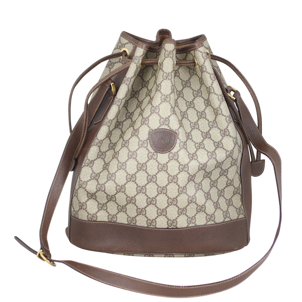 Gucci GG Supreme Drawstring Bucket Bag
