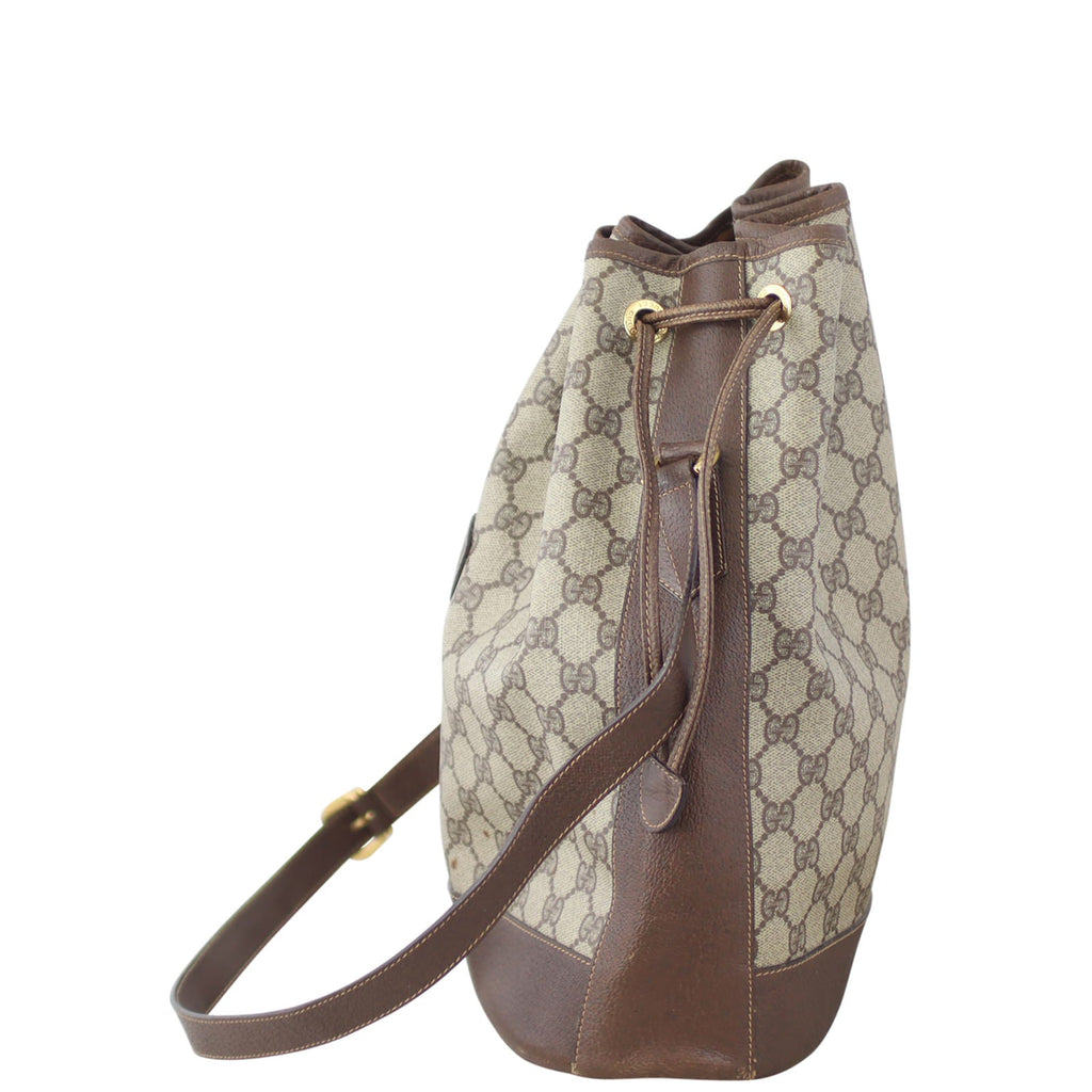 Gucci GG Supreme Drawstring Bucket Bag
