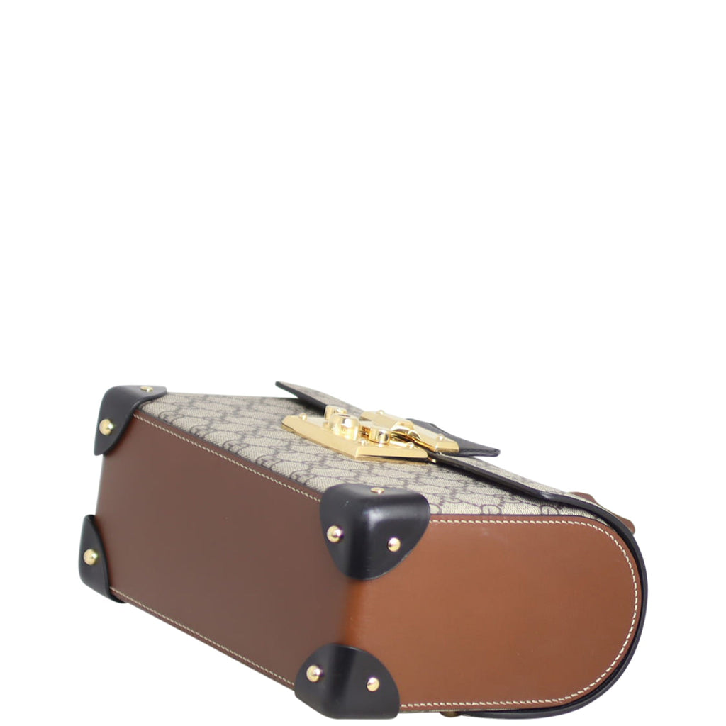 Gucci GG Supreme Padlock Bamboo Handle Small Bag