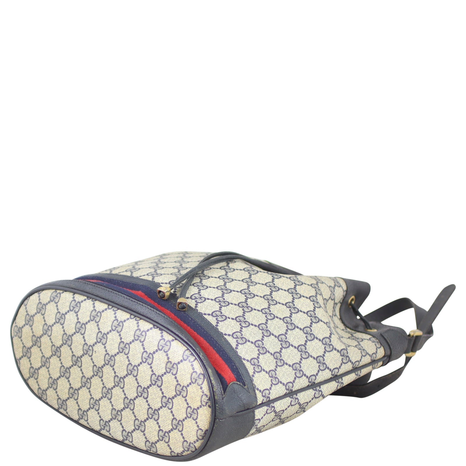 Gucci GG Supreme Vintage Web Bucket Bag