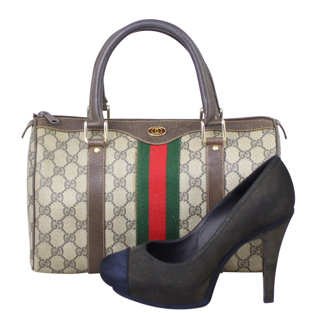 Gucci GG Web Sherry Line Boston Small