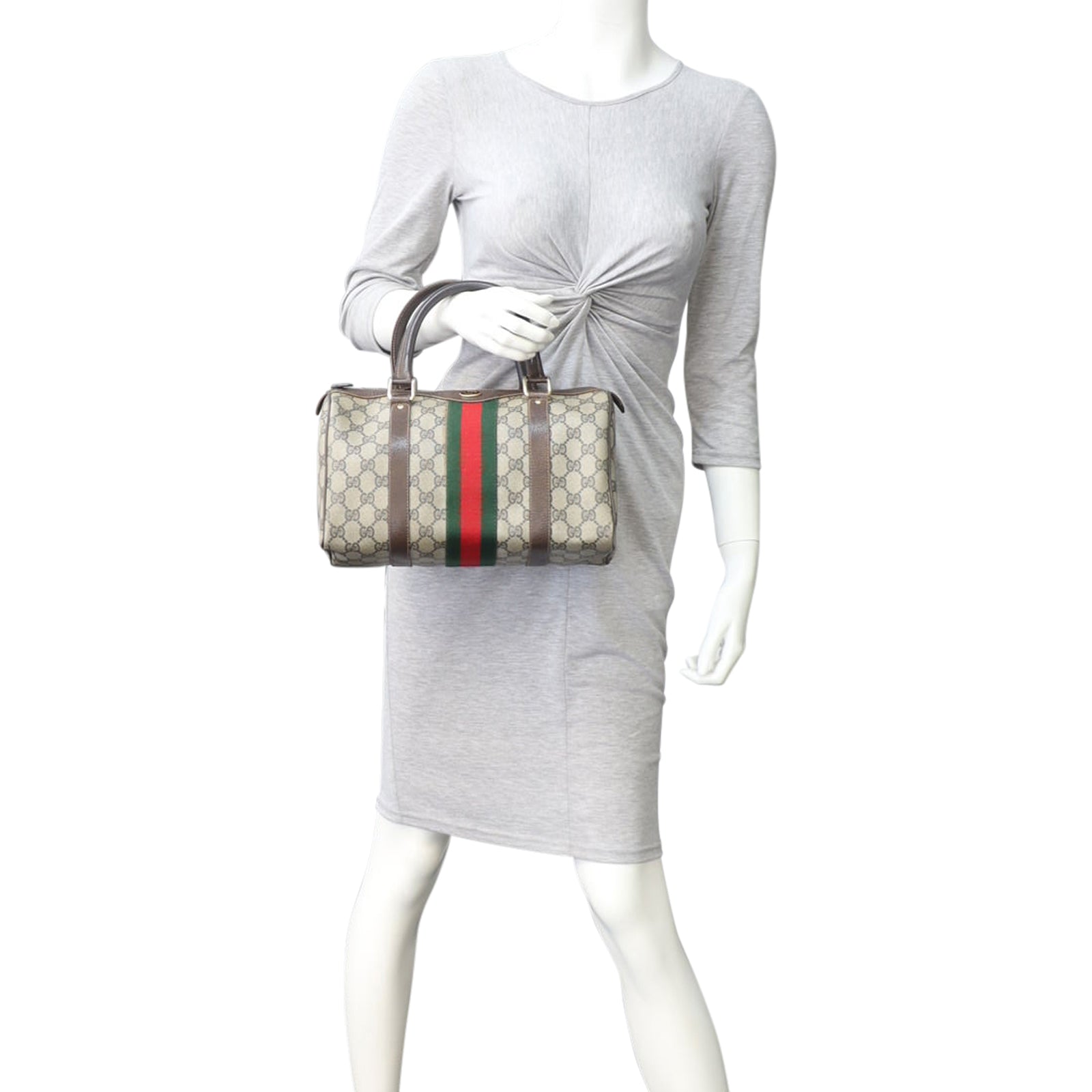Gucci GG Web Sherry Line Boston Small