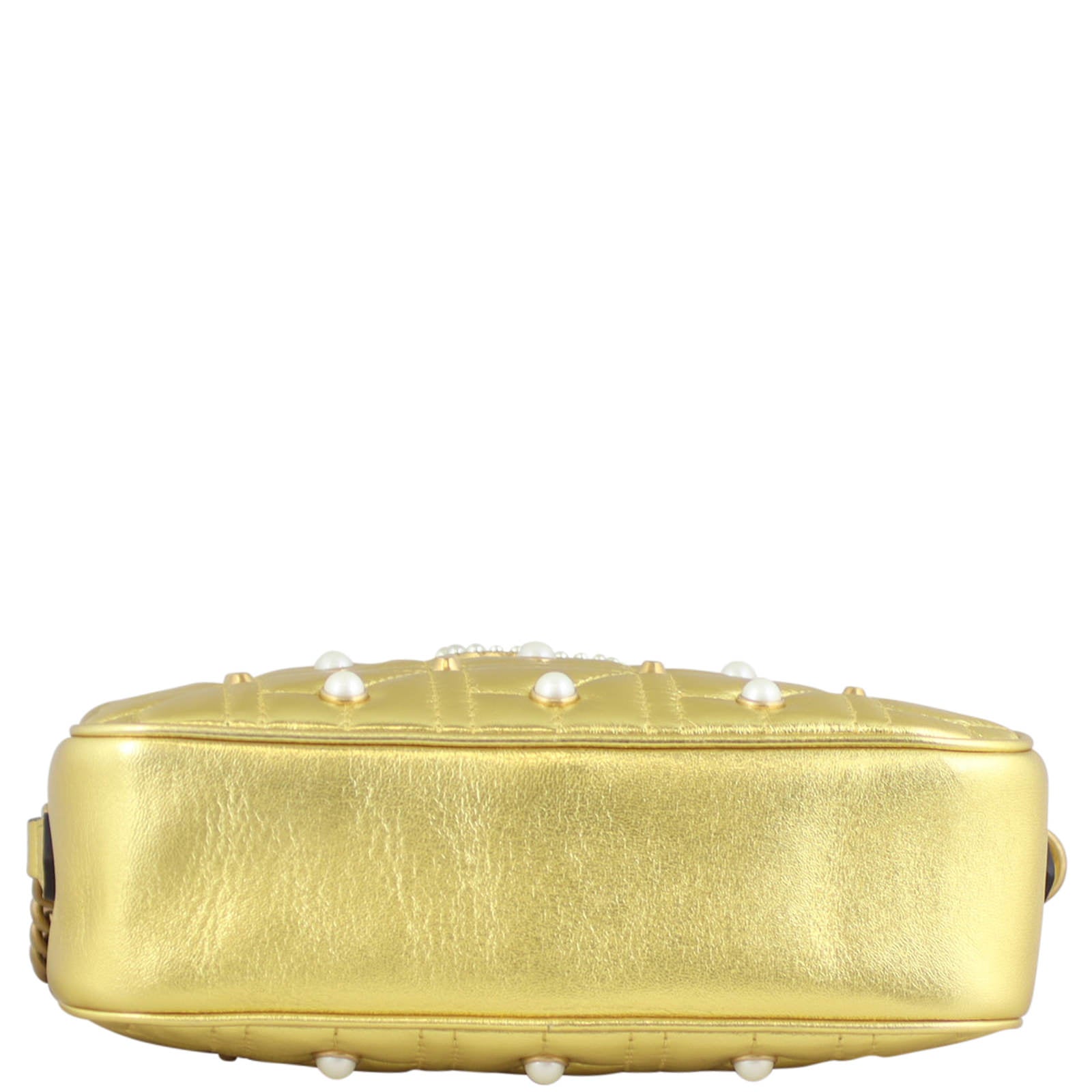 Gucci Marmont Matelasse Pearl Embellished Small Camera Bag