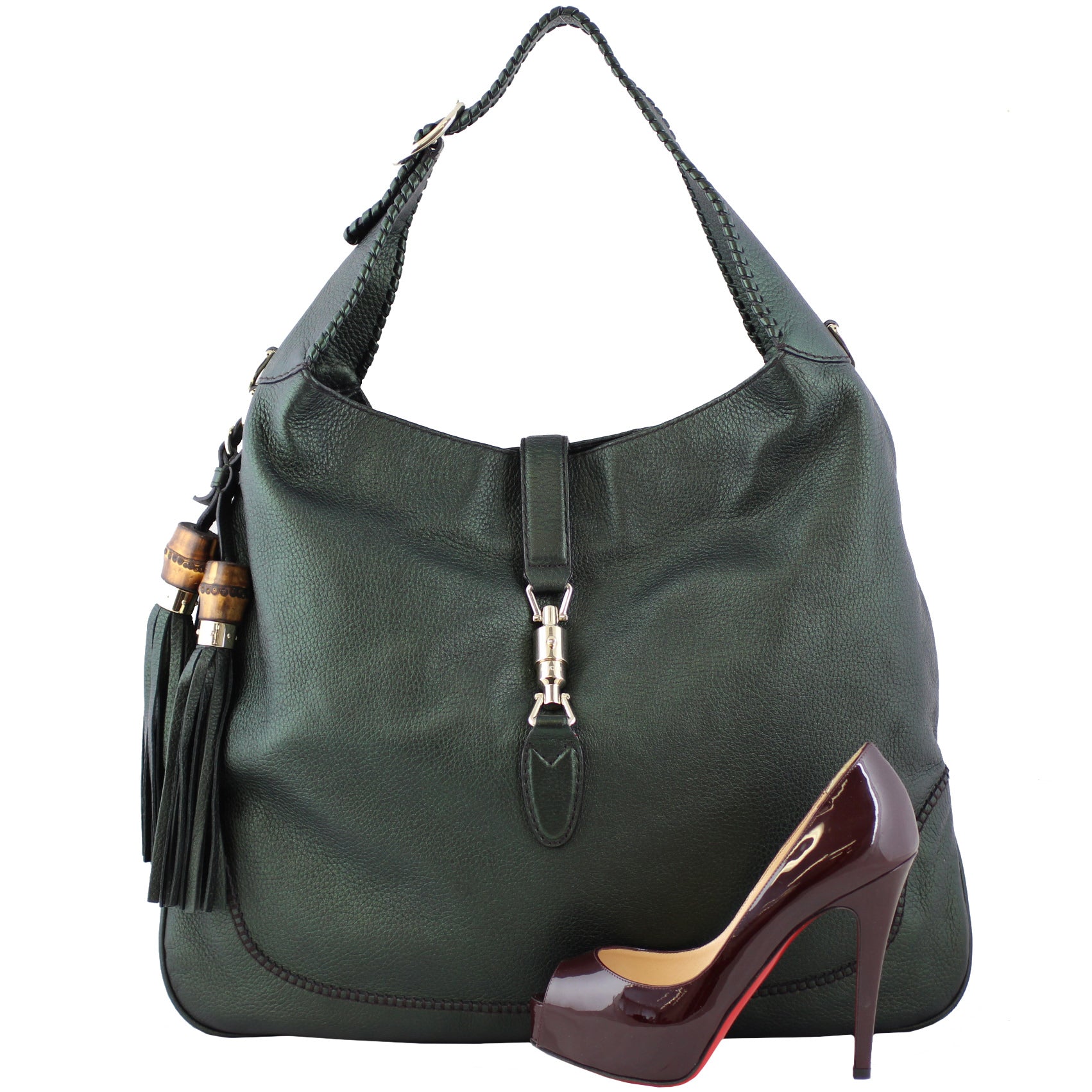 Gucci New Jackie Metallic Shoulder Bag Large