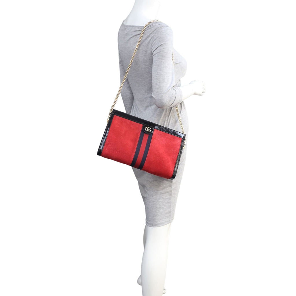 Gucci Ophidia Medium Suede Shoulder Bag