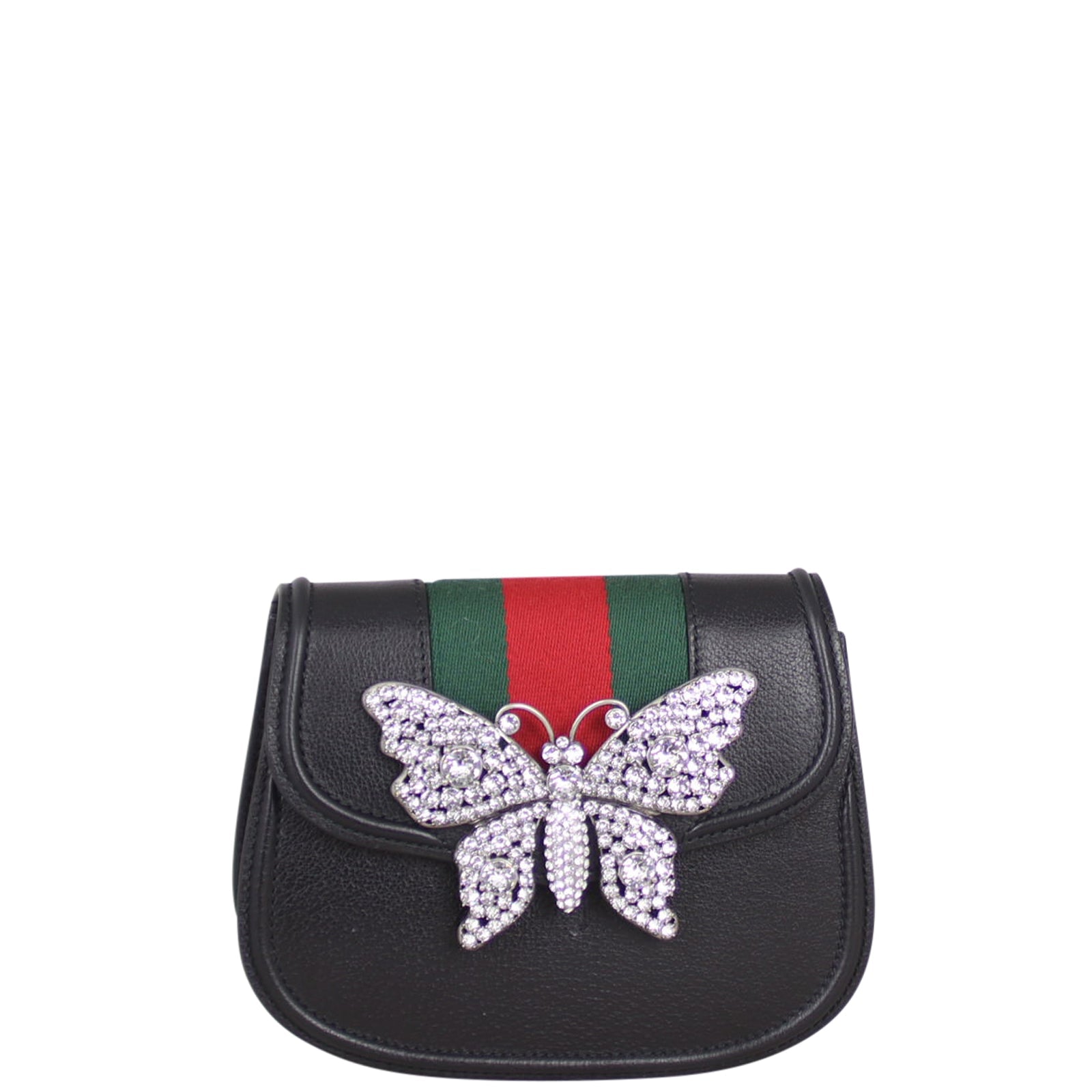 Gucci Small Linea Crystal Butterfly Shoulder Bag
