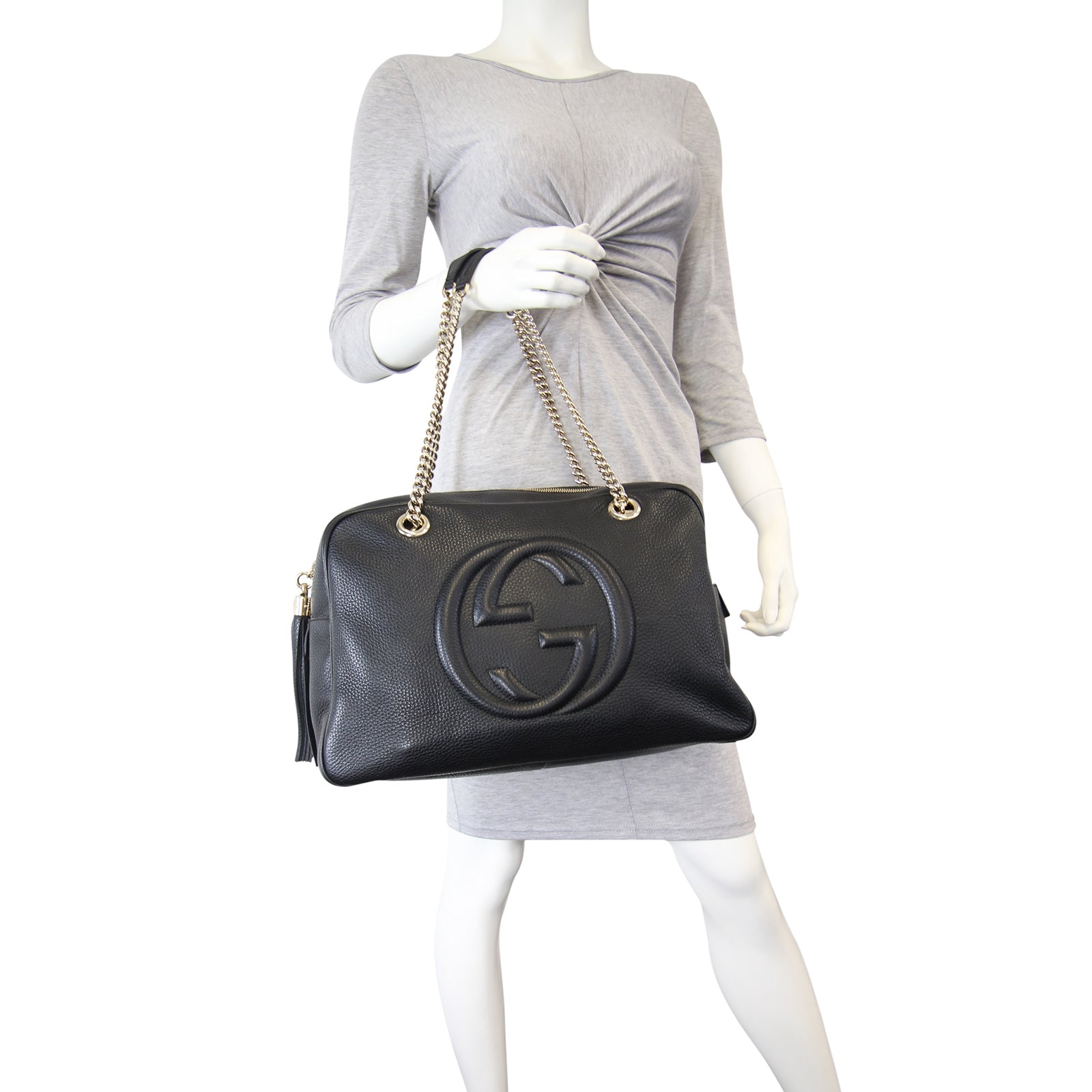 Gucci Soho Chain Zipped Large Shoulder Bag