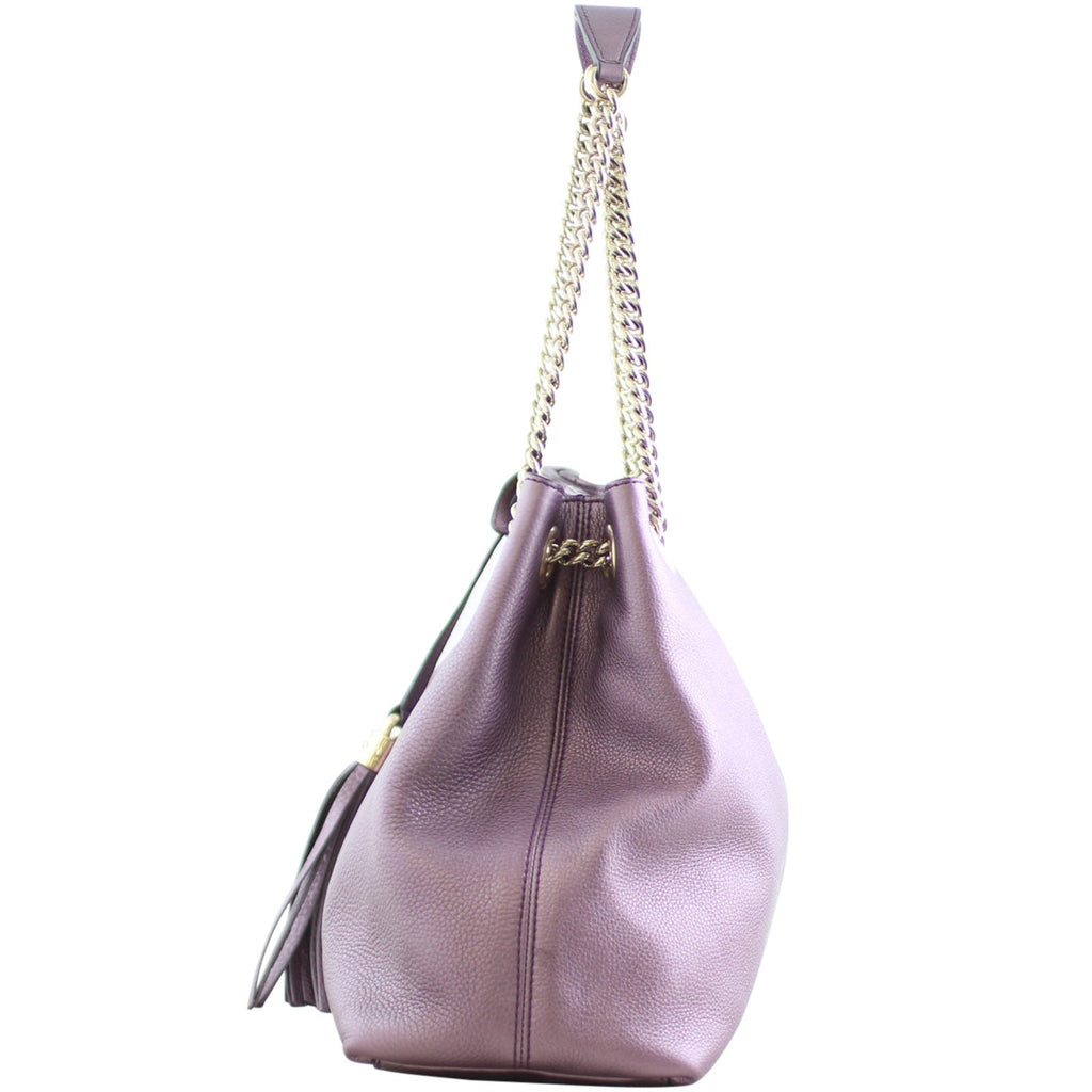Gucci Soho Chain Medium Shoulder Bag Metallic