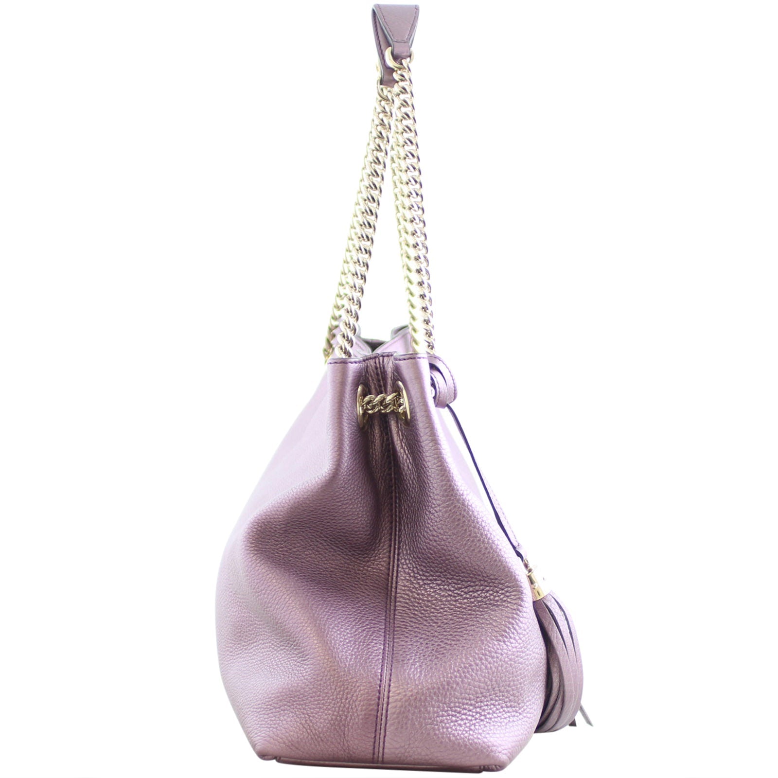 Gucci Soho Chain Medium Shoulder Bag Metallic