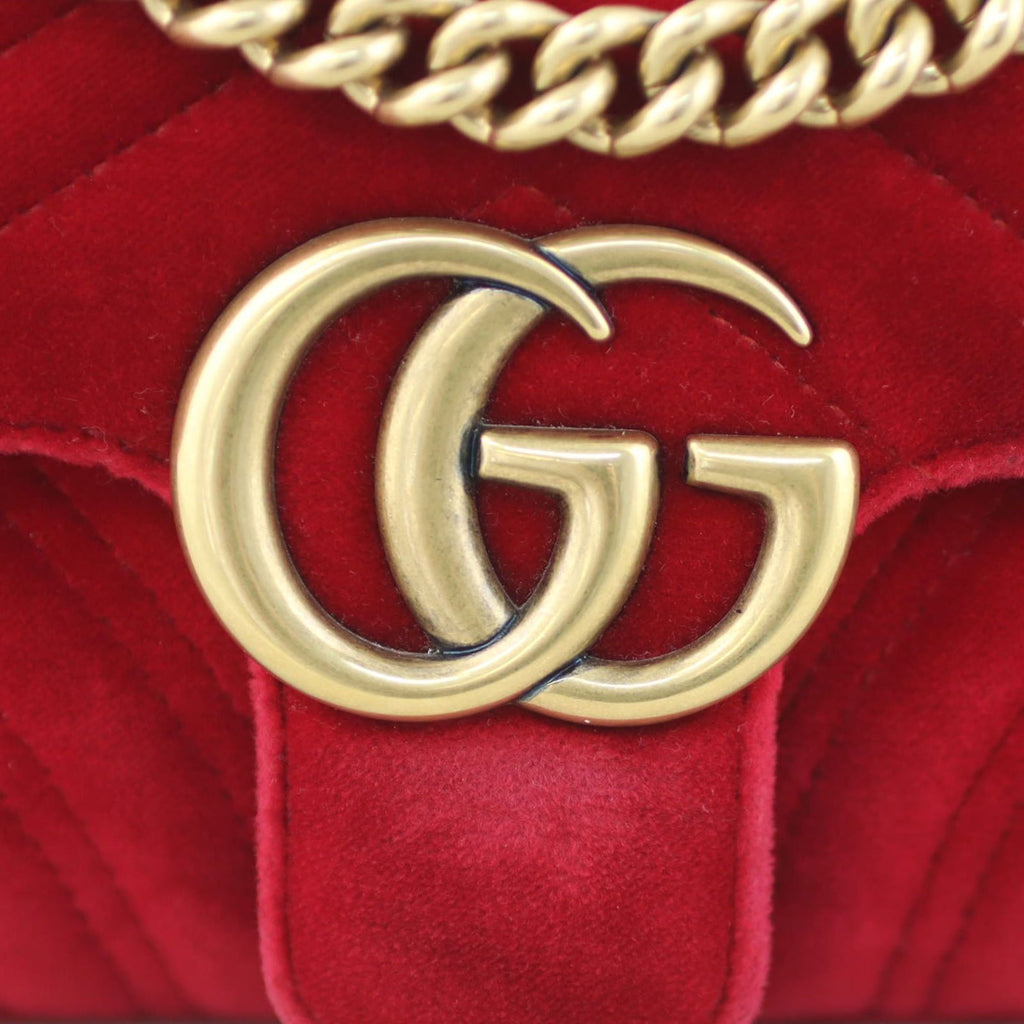 Gucci GG Marmont Velvet Mini Shoulder Bag