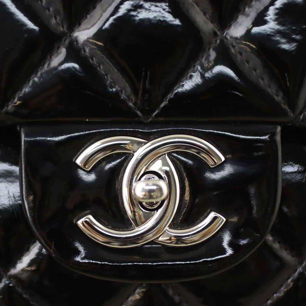 Chanel Classic Double Flap Maxi | Black Patent