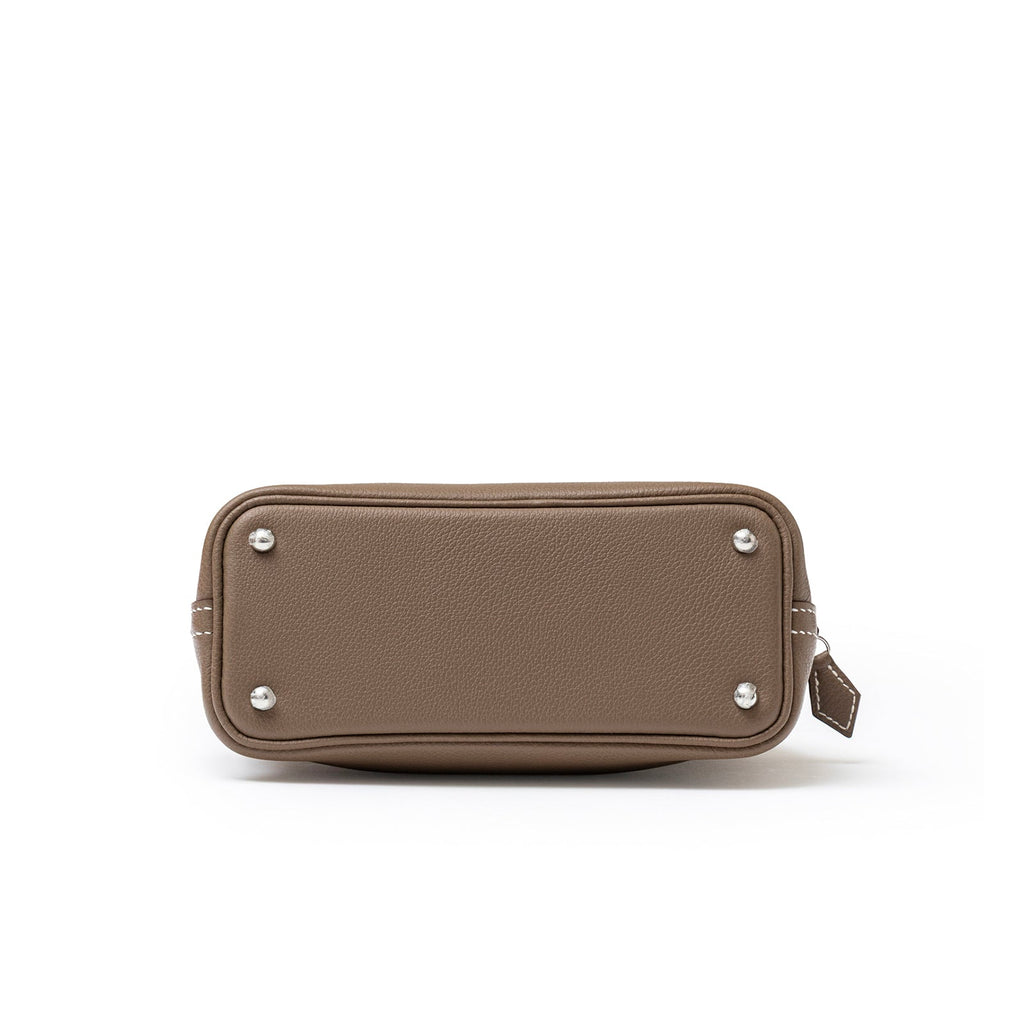 Hermès 1923 Bolide Mini Etoupe Evercolor Palladium Hardware