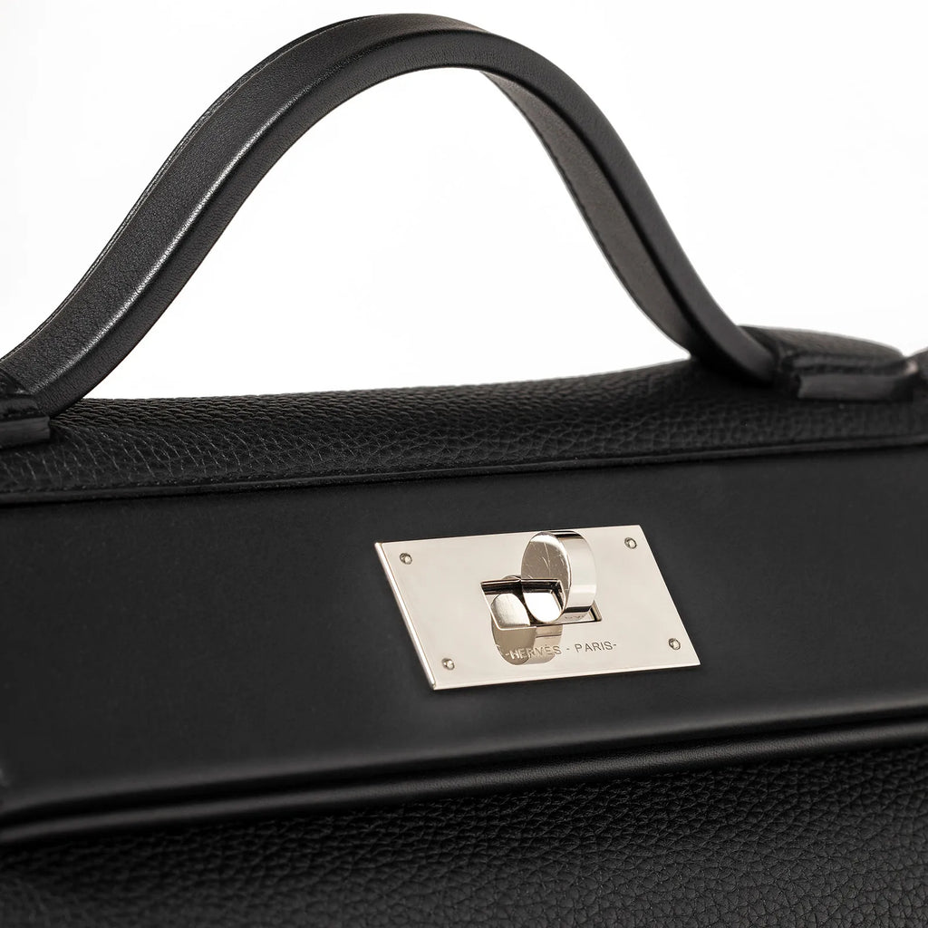 Hermès 24/24 29 Bag Black Taurillon Maurice/Swift Palladium Hardware
