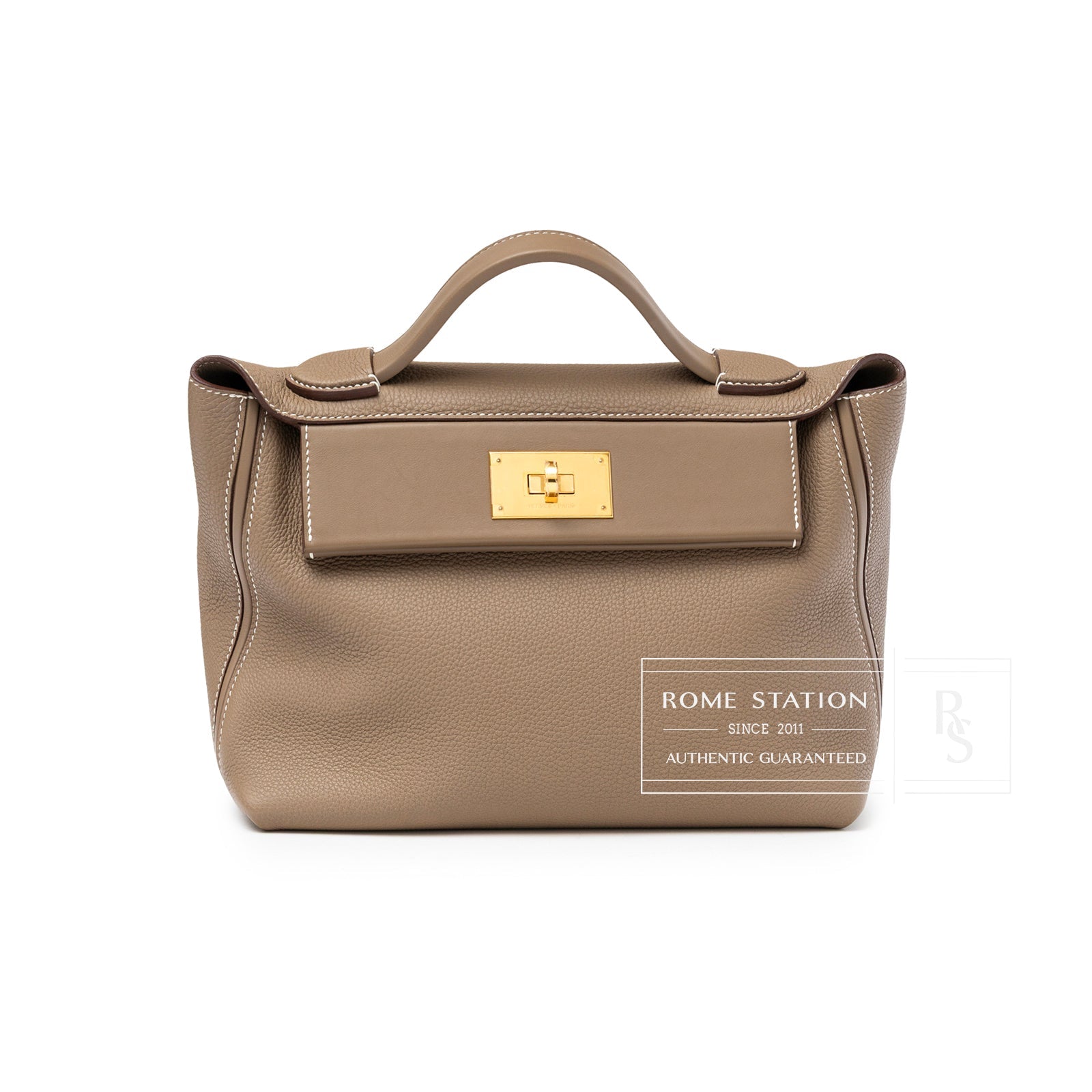Hermès 24/24 29 Etoupe Togo and Swift Gold Hardware