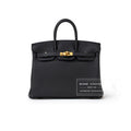 Hermès Birkin 25 Black Togo Gold Hardware