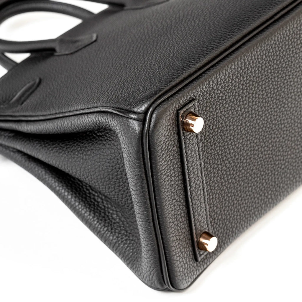 Hermès Birkin 25 Black Togo Rose Gold Hardware