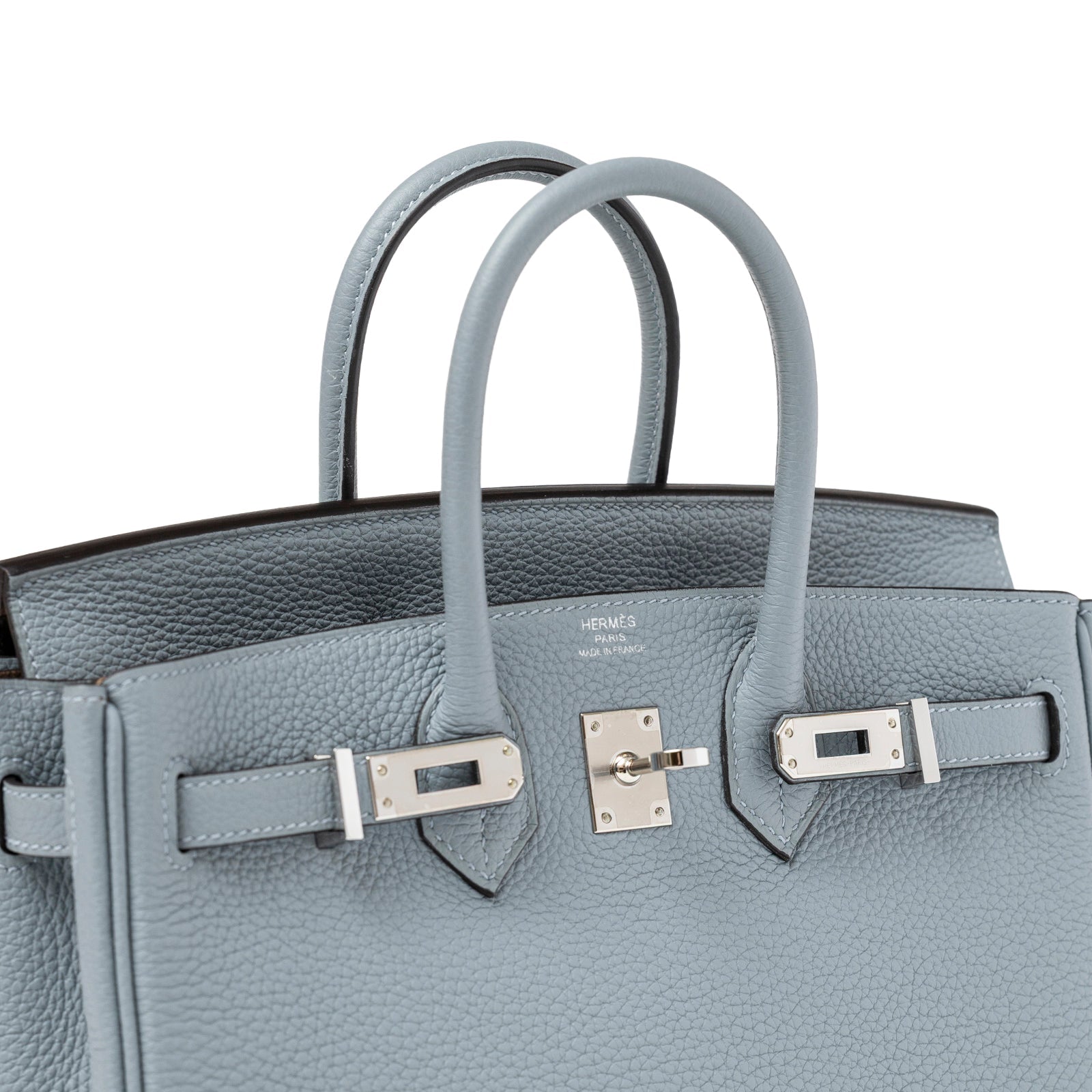 Hermès Birkin 25 Blue Lin Verso Beige De Weimar Togo Palladium Hardware
