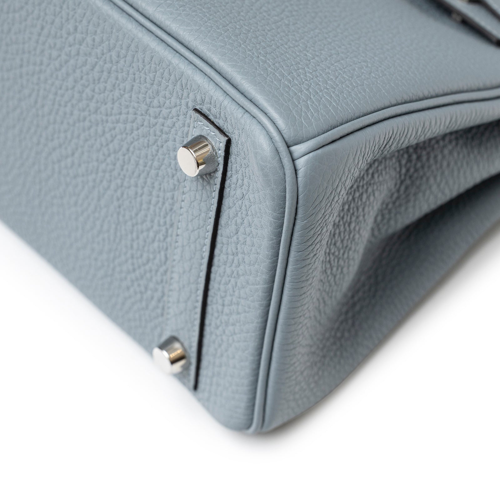 Hermès Birkin 25 Blue Lin Verso Beige De Weimar Togo Palladium Hardware