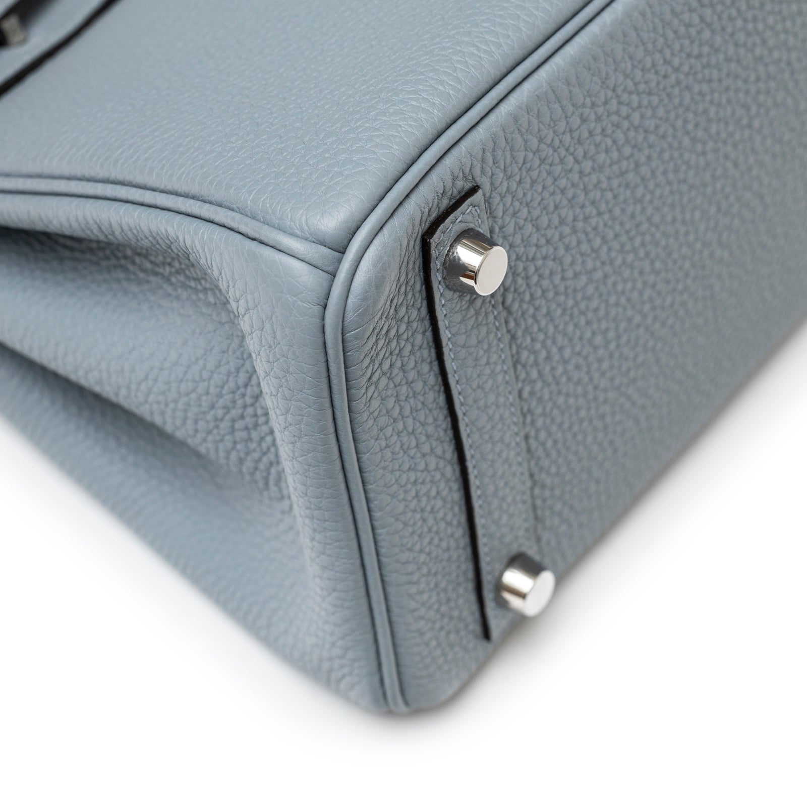Hermès Birkin 25 Blue Lin Verso Beige De Weimar Togo Palladium Hardware