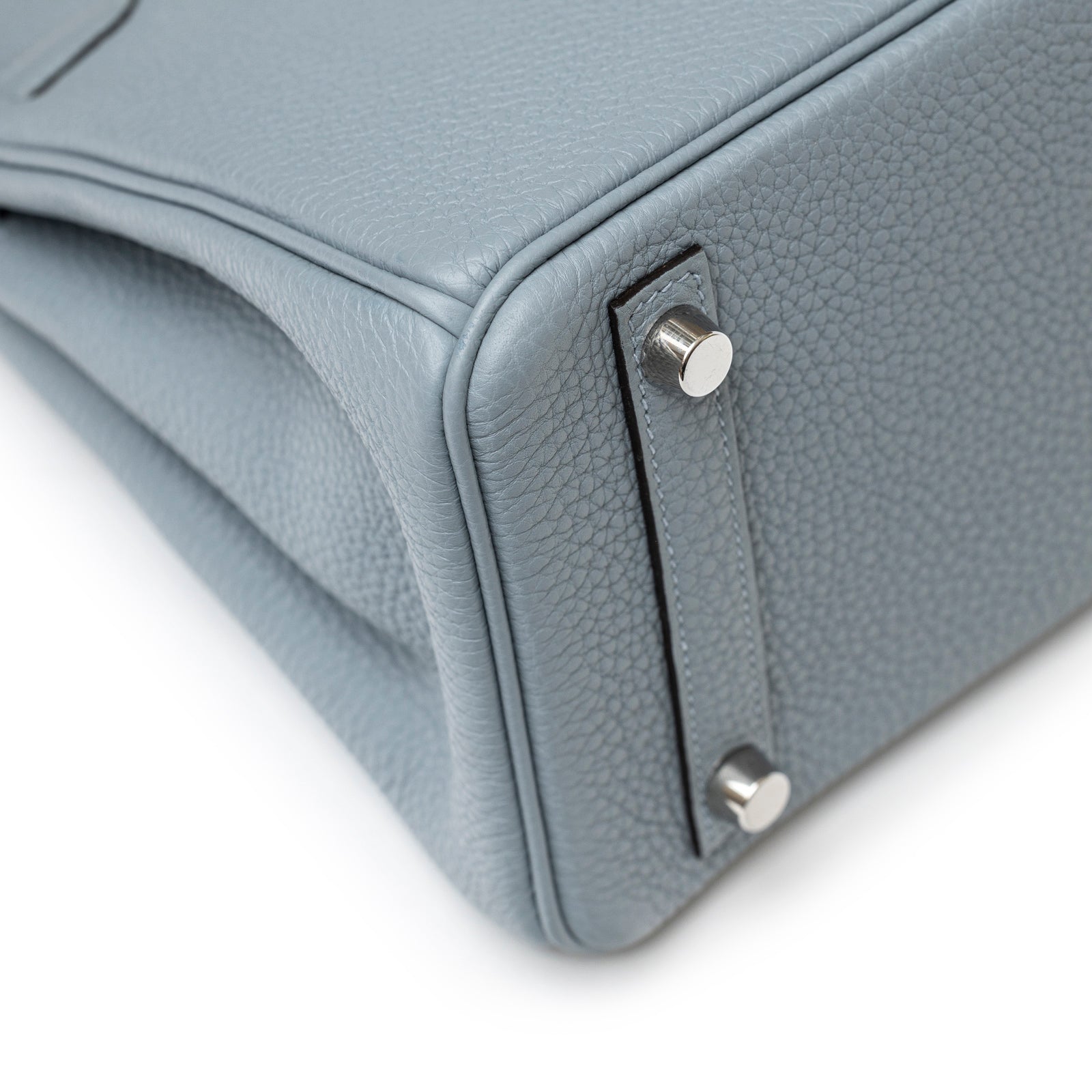 Hermès Birkin 25 Blue Lin Verso Beige De Weimar Togo Palladium Hardware