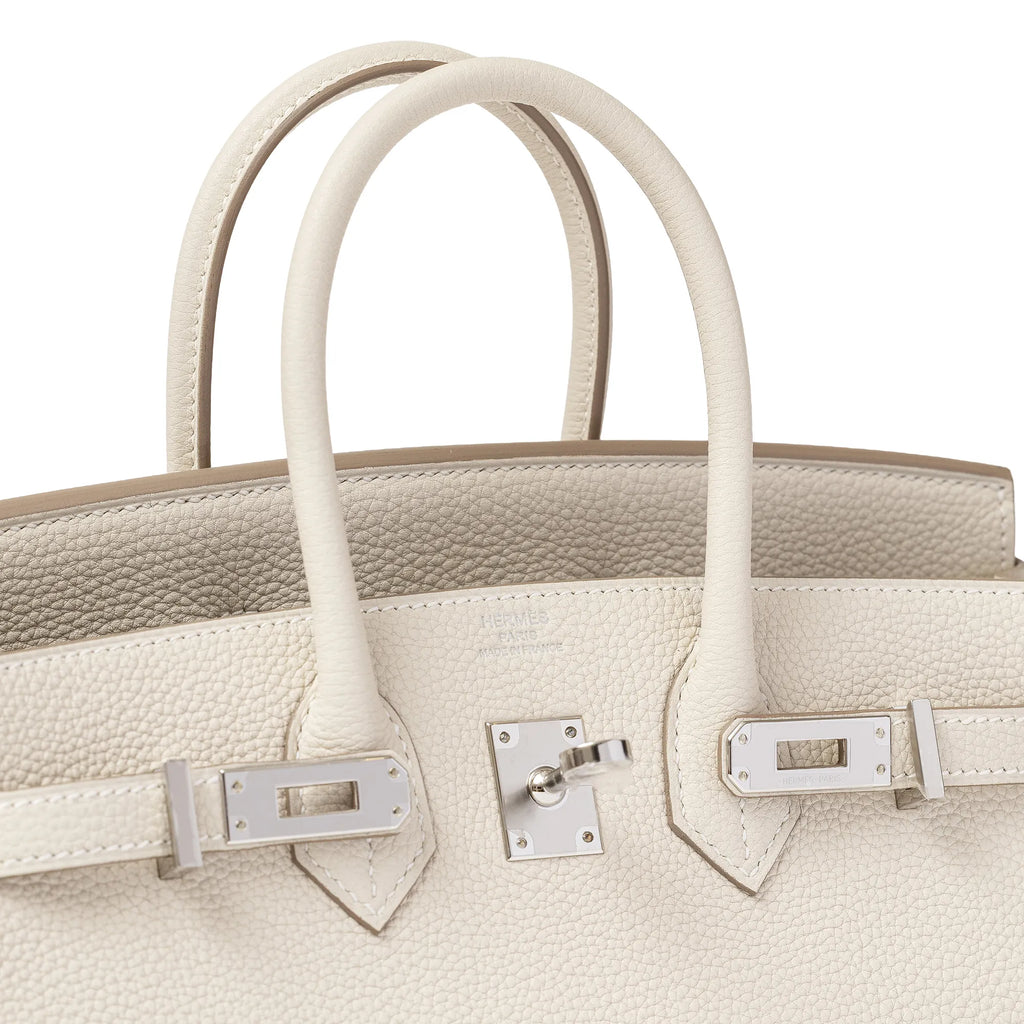 Hermès Birkin 25 Craie Togo Palladium Hardware