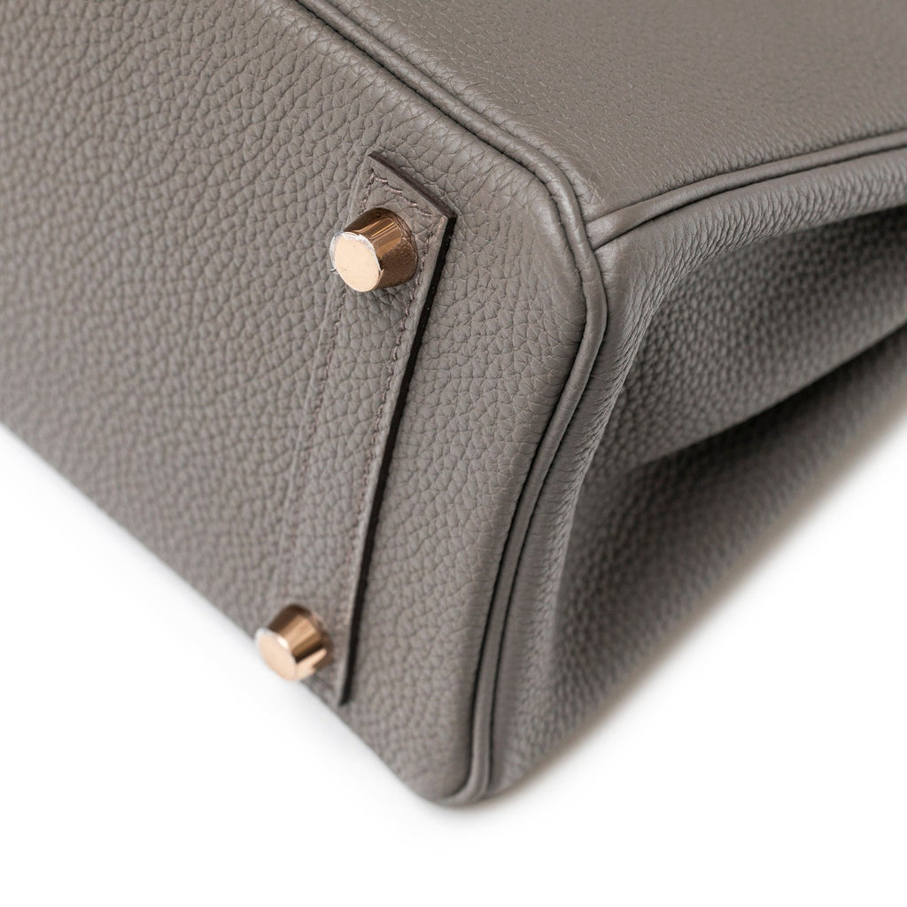 Hermès Birkin 25 Etain Togo Rose Gold Hardware