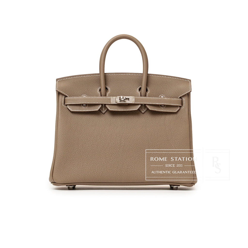 Hermès Birkin 25 Etoupe Togo Palladium Hardware