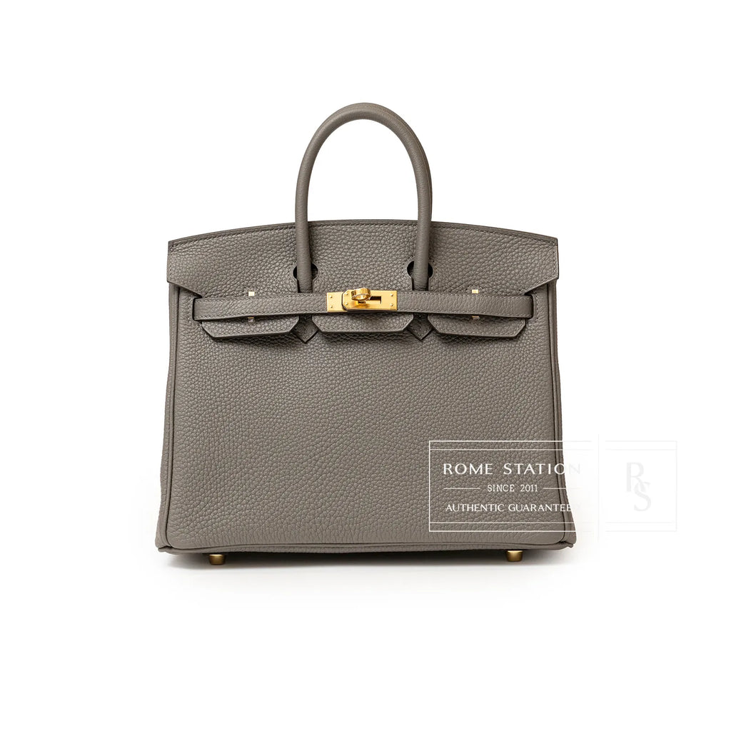 Hermès Birkin 25 Gris Meyer Togo Gold Hardware