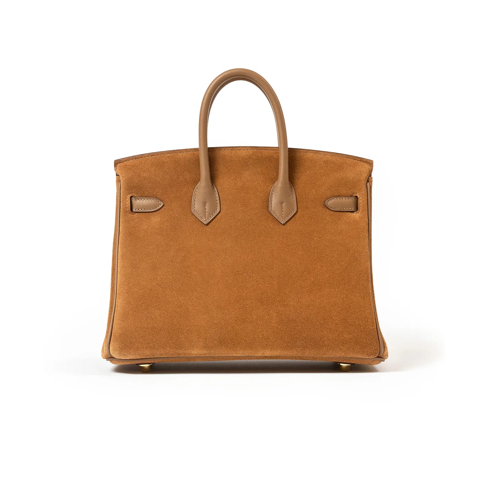 Hermès Birkin 25 Grizzly Chamois and Alezan Calf/Swift Permabrass Hardware