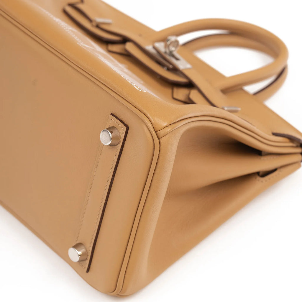 Hermès Birkin 25 In and Out Biscuit/Blanc Swift Palladium Hardware