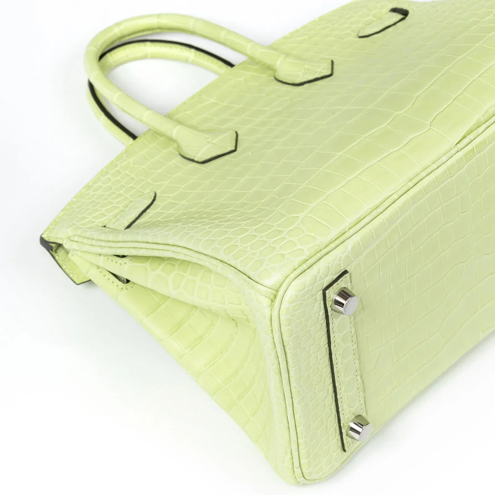 Hermès Birkin 25 Jaune Bourgeon Matte Porosus Crocodile Palladium Hardware