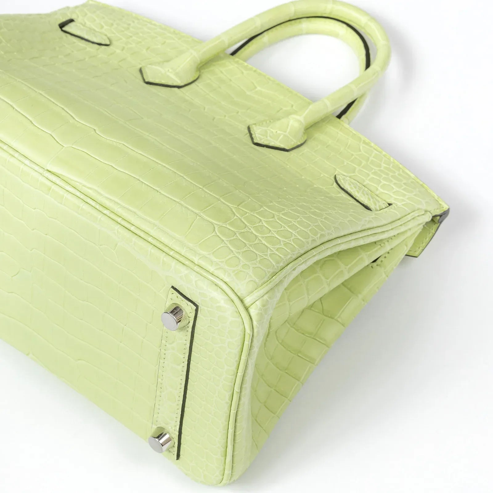 Hermès Birkin 25 Jaune Bourgeon Matte Porosus Crocodile Palladium Hardware