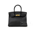 Hermès Birkin 30 Black Epsom Gold Hardware