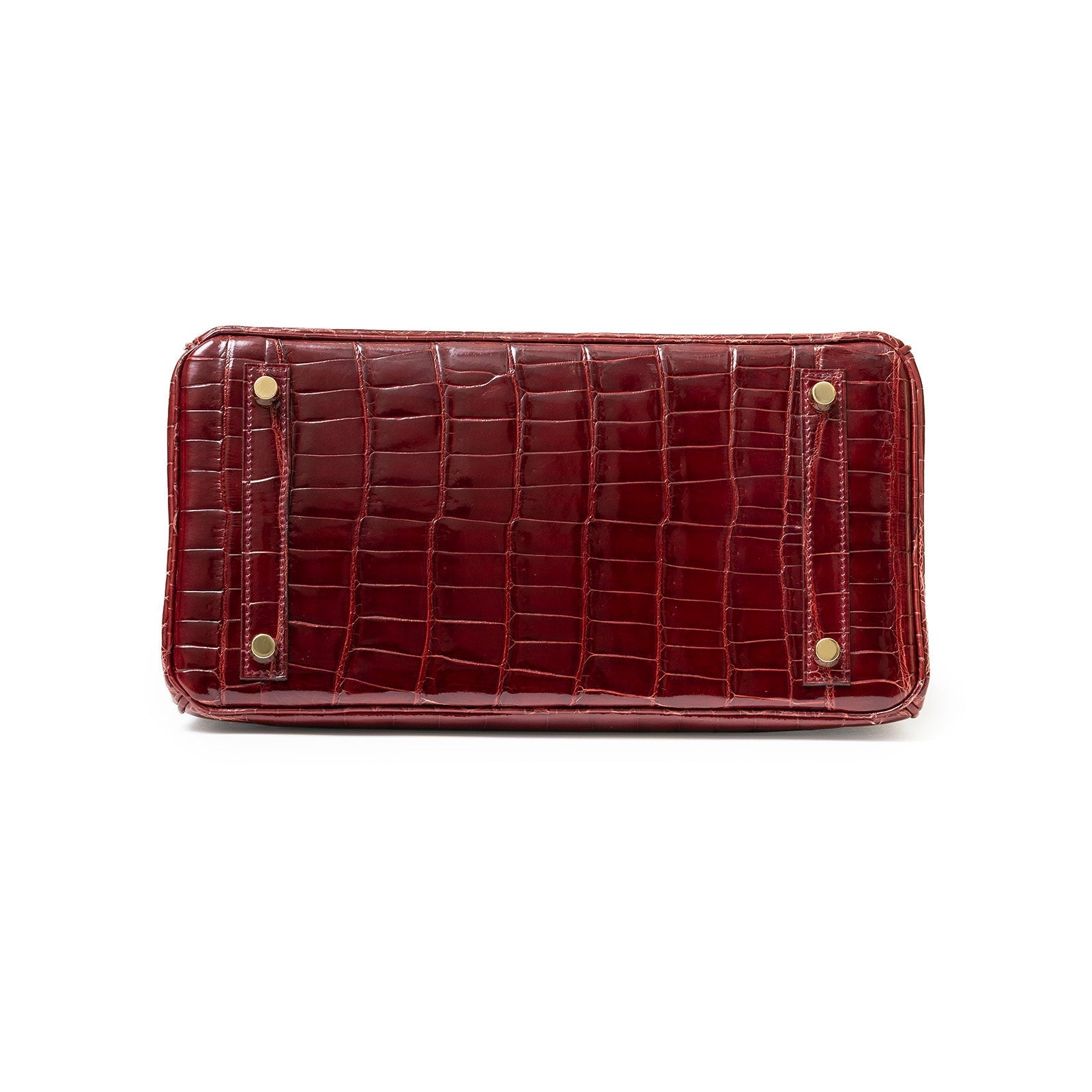 Hermès Birkin 30 Bourgogne Shiny Niloticus Crocodile Gold Hardware