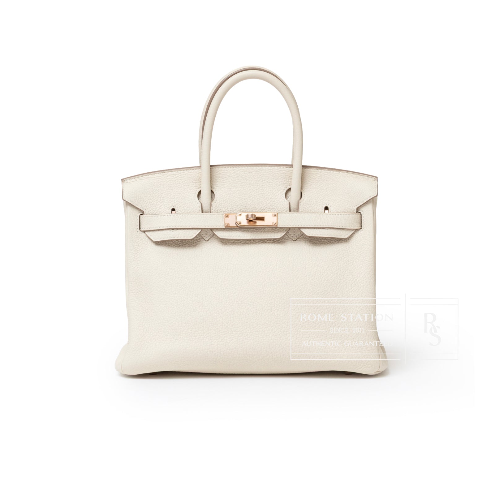 Hermès Birkin 30 Craie Togo Rose Gold Hardware