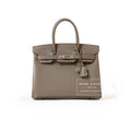 Hermès Birkin 30 Etain Epsom Palladium Hardware