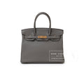 Hermès Birkin 30 Etain Togo Rose Gold Hardware