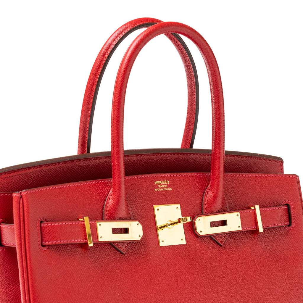 Hermès Birkin 30 Rouge Casaque Epsom Gold Hardware