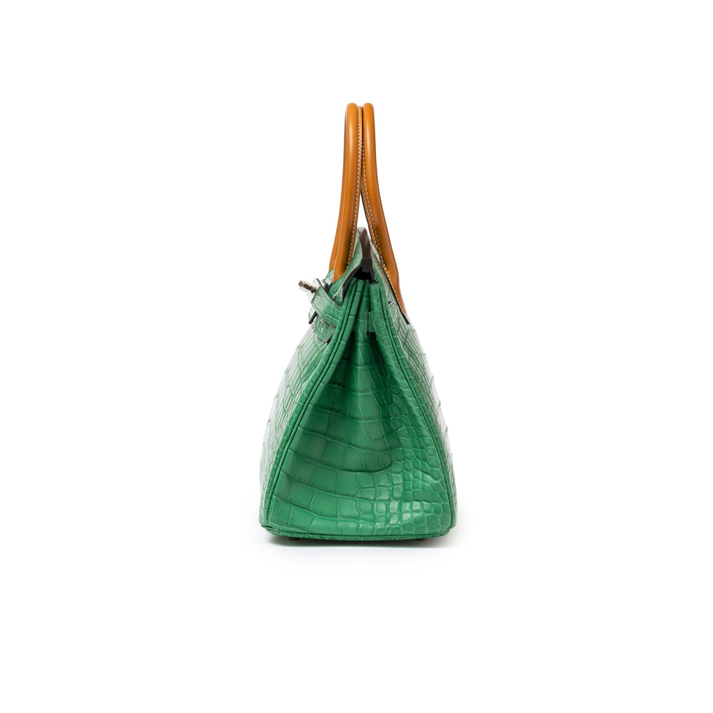 Hermès Birkin 30 Touch Cactus/Naturel-Sable Matte Alligator Palladium Hardware