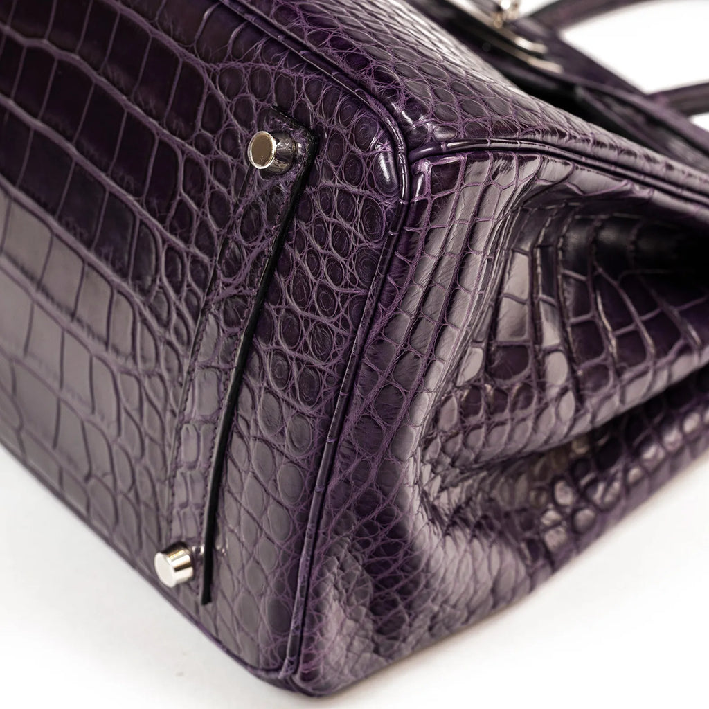 Hermès Birkin 35 Amethyste Matte Alligator Palladium Hardware