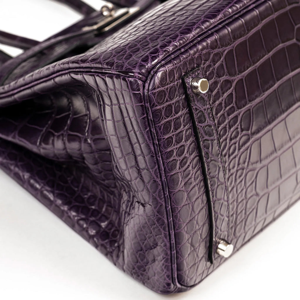 Hermès Birkin 35 Amethyste Matte Alligator Palladium Hardware
