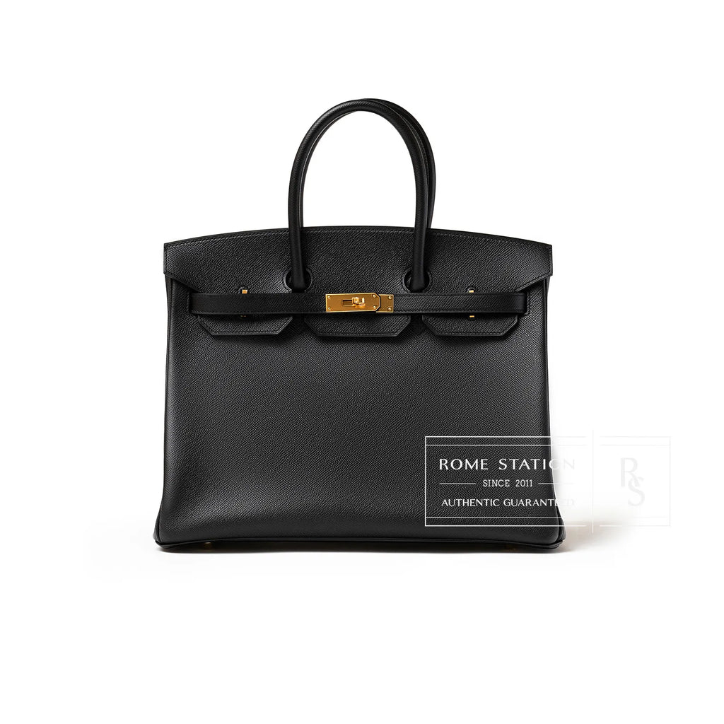 Hermès Birkin 35 Black Epsom Gold Hardware