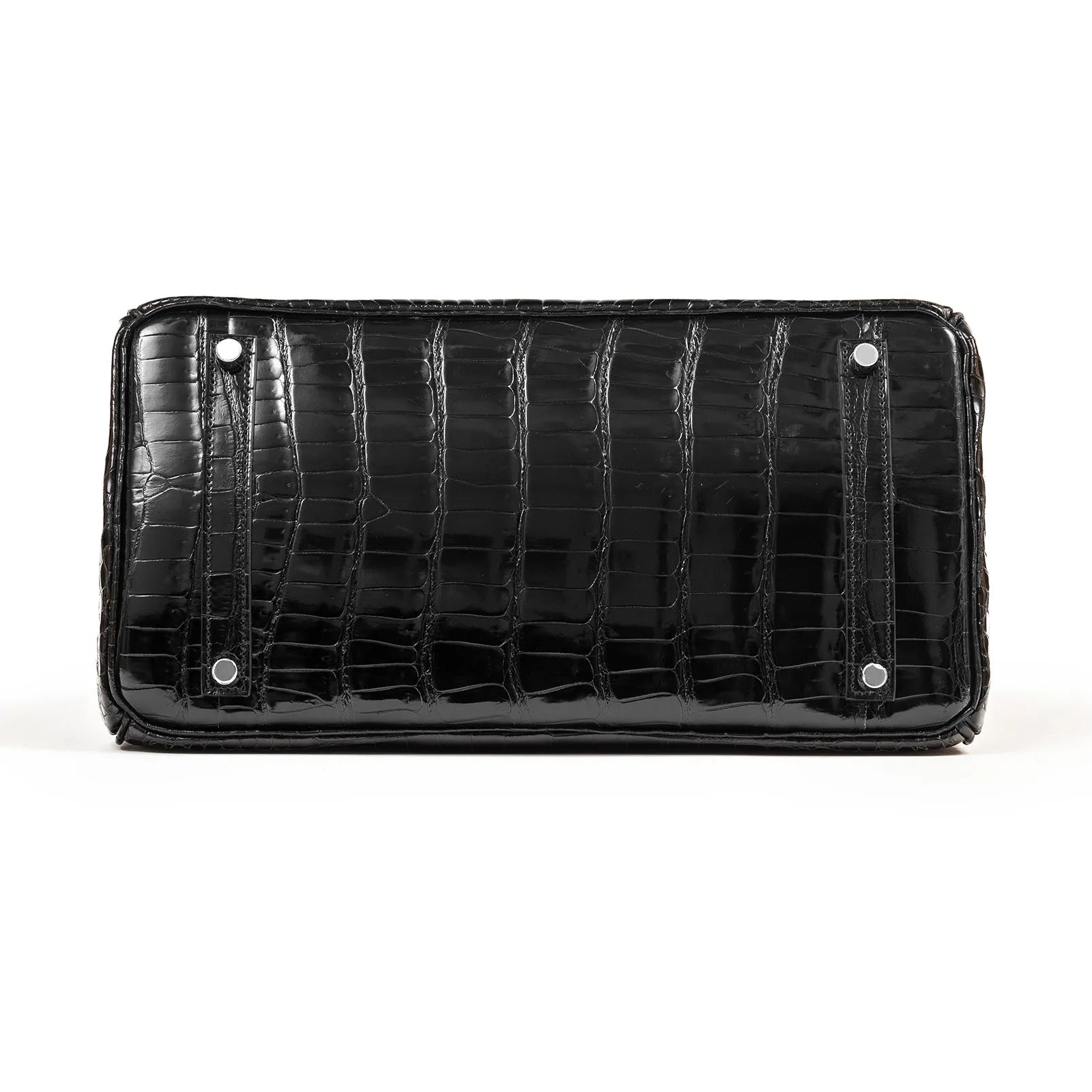 Hermès Birkin 35 Black Shiny Porosus Palladium Hardware