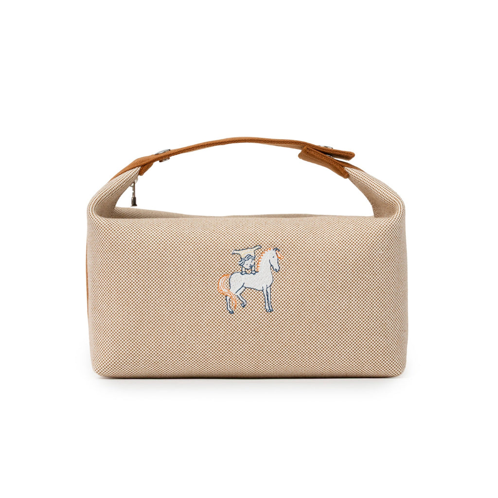 Hermès Bride-A-Brac Cabriole Case GM Toile Biscuit