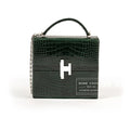Hermès Cinhetic 18 Vert Fonce Shiny Alligator Palladium Hardware