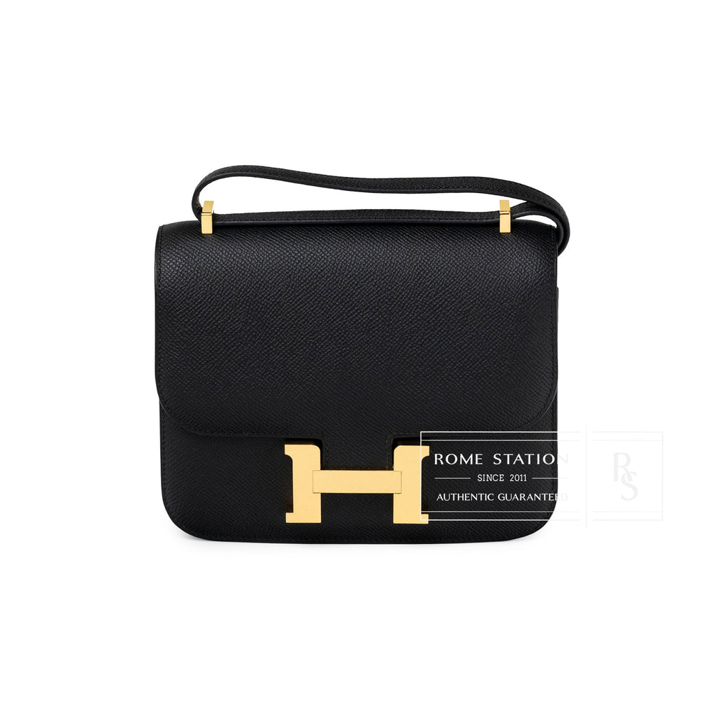 Hermès Constance 18 Black Epsom Gold Hardware