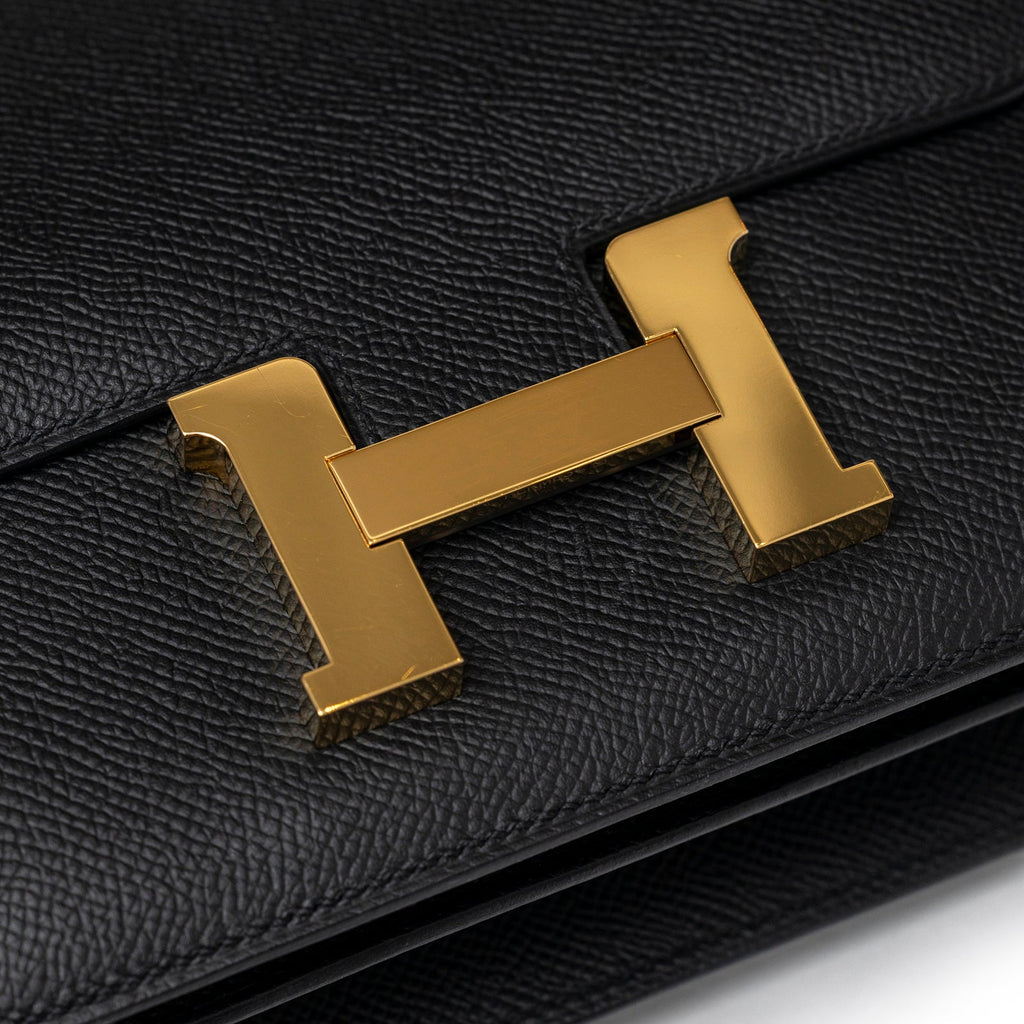Hermès Constance 18 Black Epsom Gold Hardware
