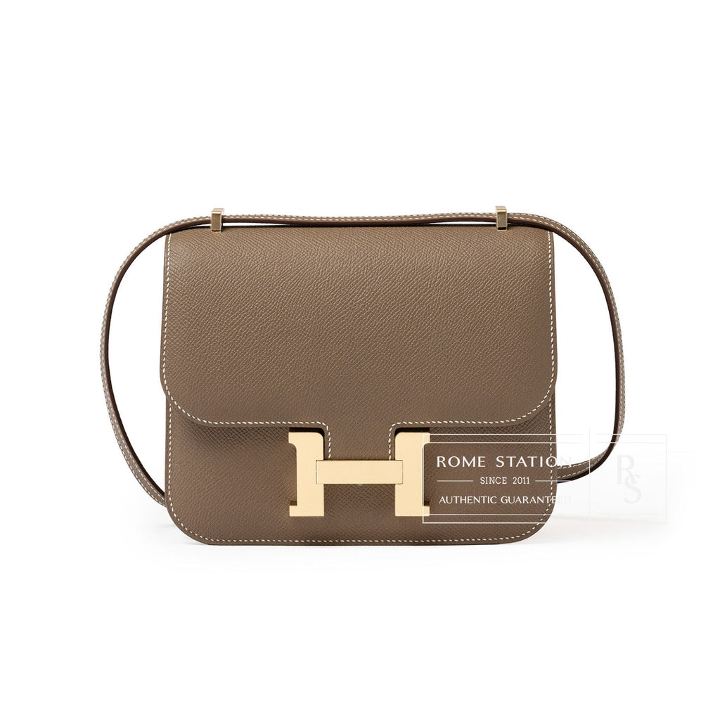 Hermès Constance 18 Etoupe Epsom Permabrass Hardware