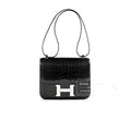 Hermès Constance 24 Blue Marine Shiny Alligator Palladium Hardware